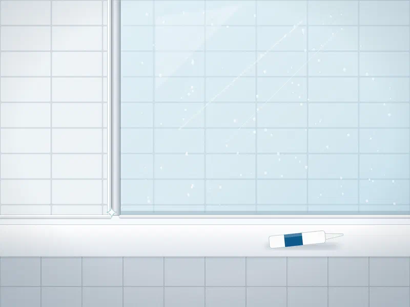 Shower enclosure after installation
